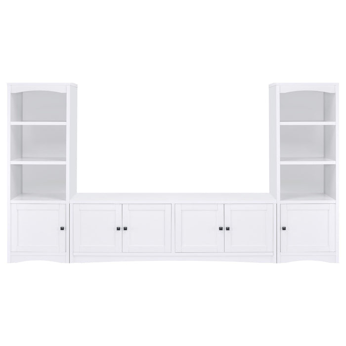 Laughlin - 3-piece Entertainment Center TV Stand - White