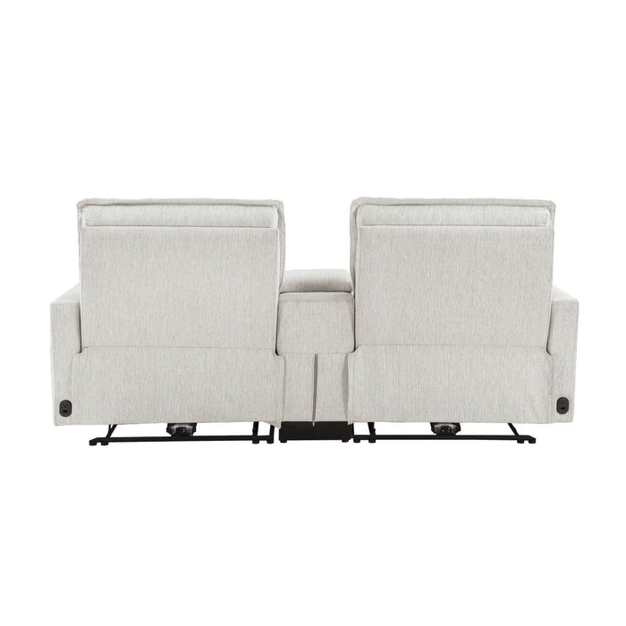 Salida - Power Double Reclining Loveseat With Center Console And Power Headrests - White