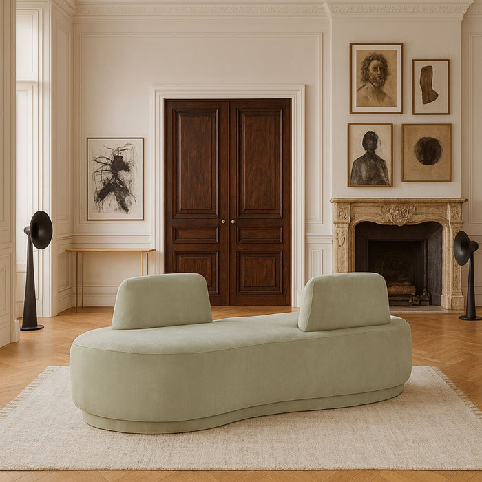 Argyle - Chenille Fabric Chaise / Loveseat