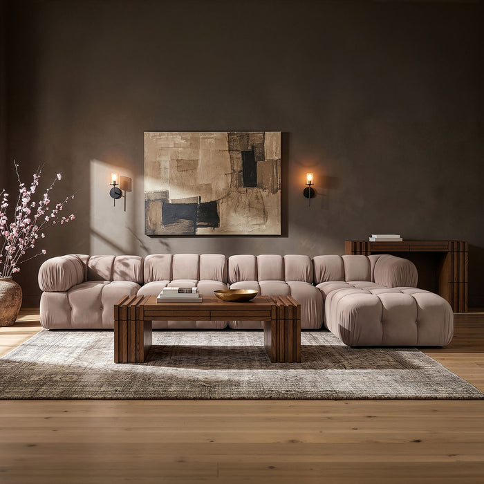 Orin - Fabric Velvet 5 Piece Modular Sectional