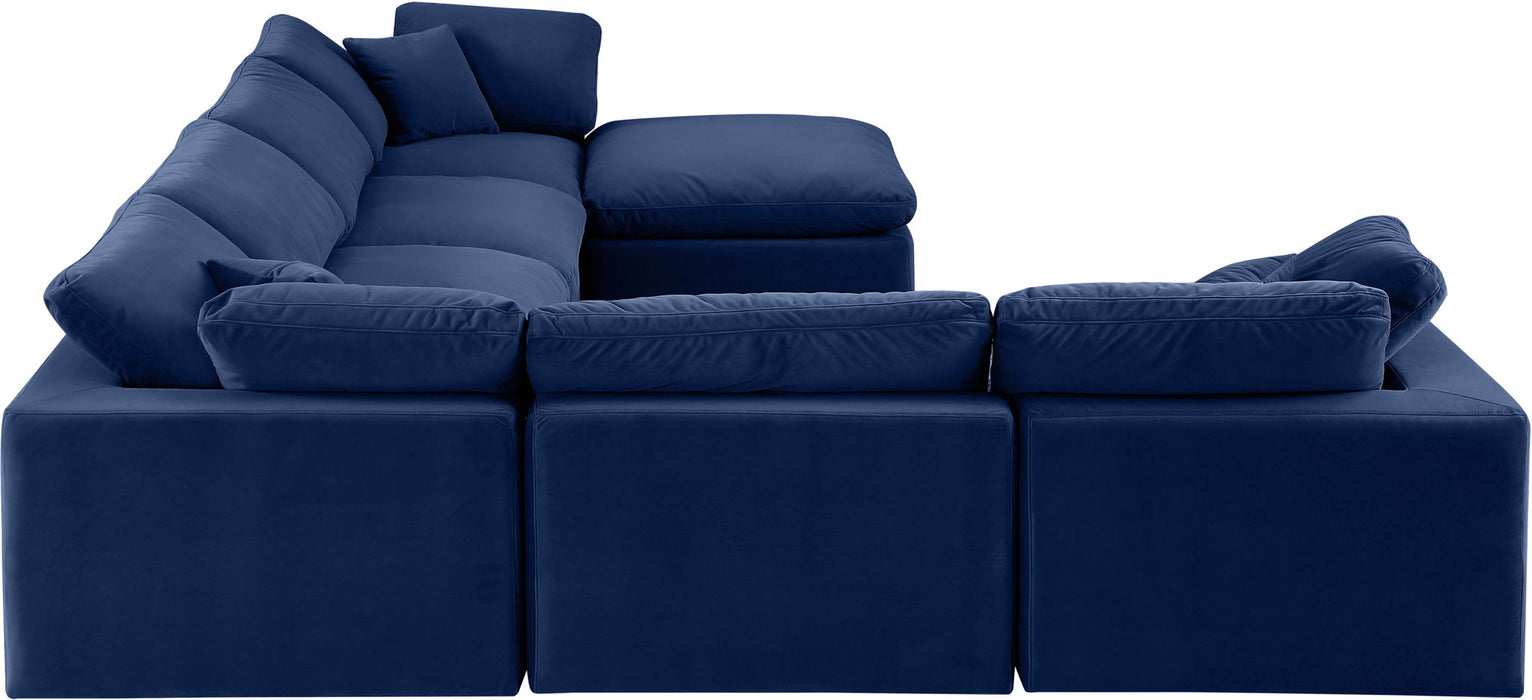 Comfy - 7 Piece Velvet Modular Sectional With Chaise