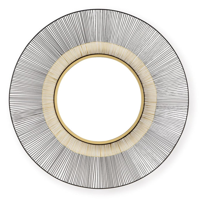 Dallmen - Accent Mirror - Black / Gold Finish