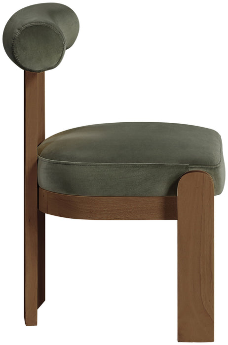 Arienzo - Performance Fabric Upholstered Dining Chair (Set of 2) - Walnut Base