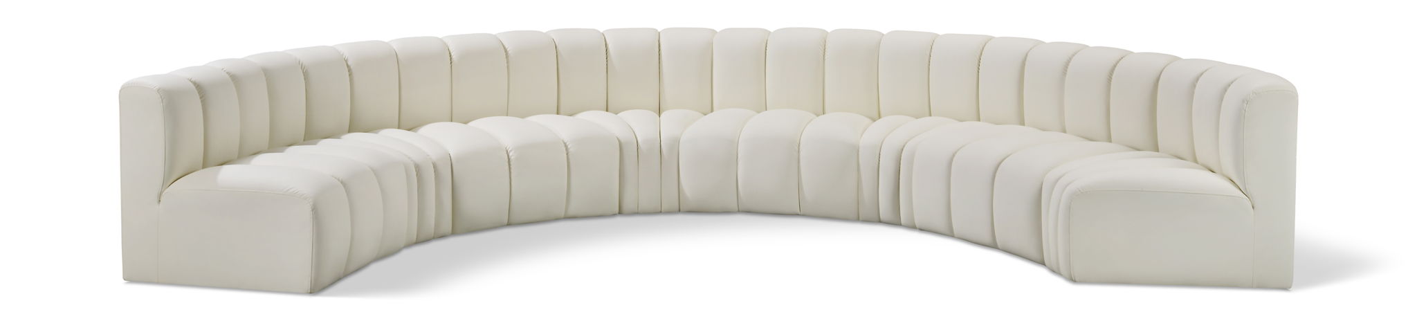 Arc - Faux Leather 8 Piece U-Shaped Modular Sofa