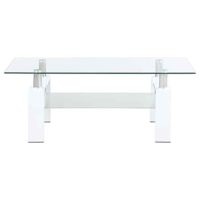 Dyer - 1-Shelf Rectangular Glass Top Table
