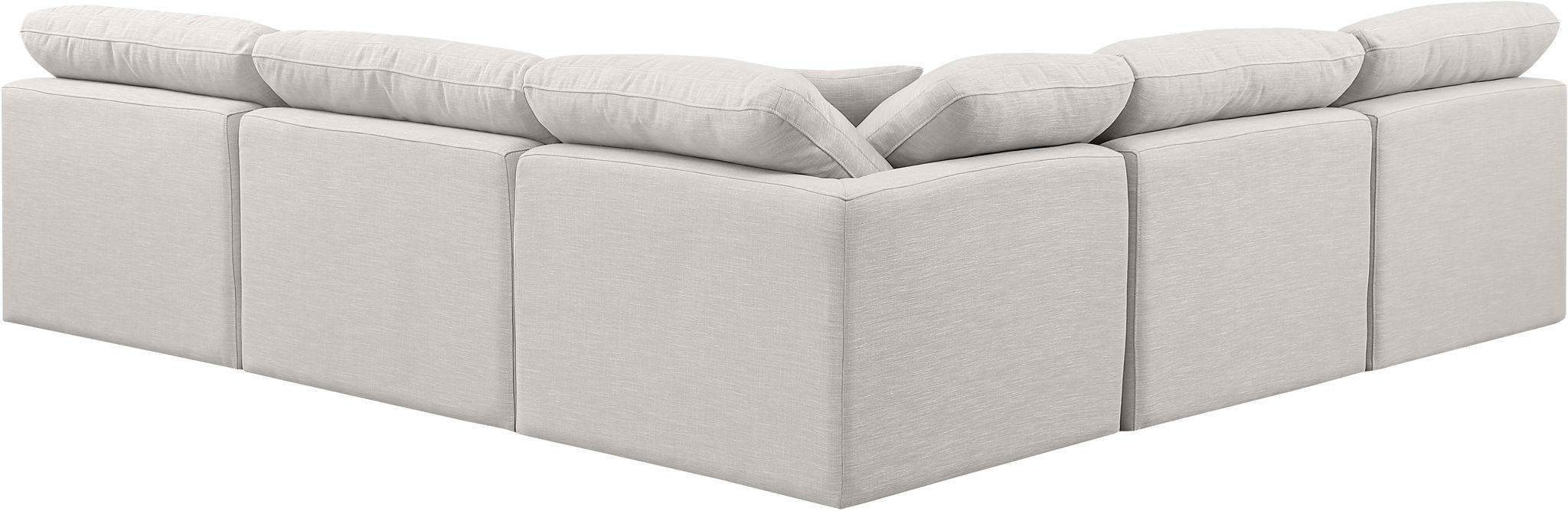 Indulge - Linen 5 Piece Modular Corner Armless Sectional