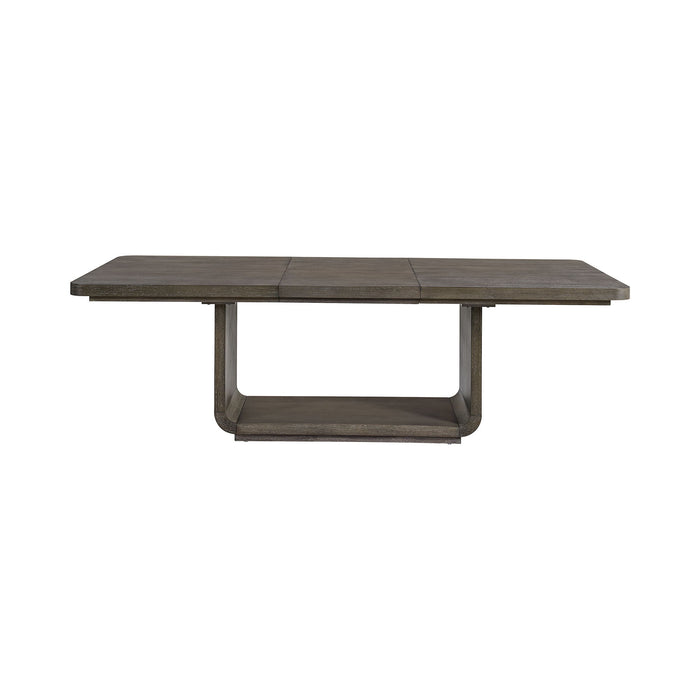Hollywood Park - Rectangular Dining Table With Leaf - Dark Gray
