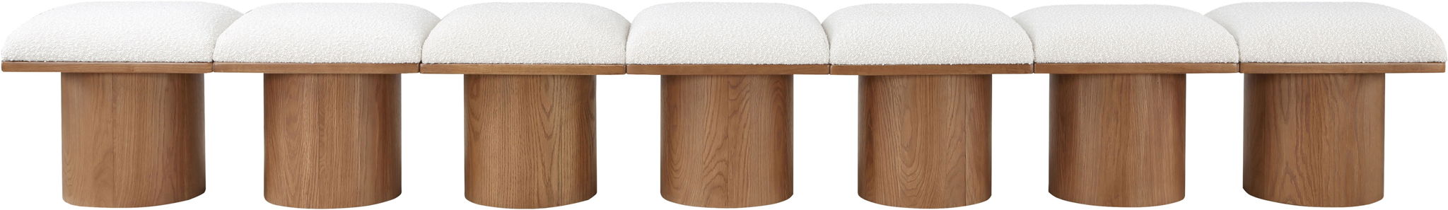 Pavilion - 7 Piece Modular Bench With Brown Base