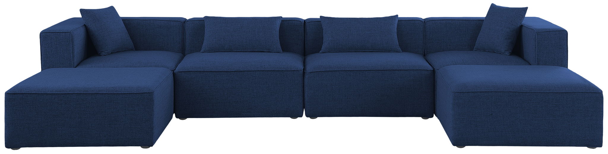 Cube - Linen 6 Piece Modular Double Chaise Sectional