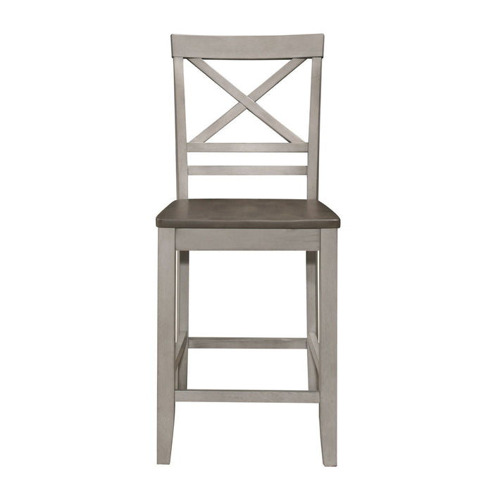 Brightleaf - Counter Height Chair (Set of 2) - Brown / Gray