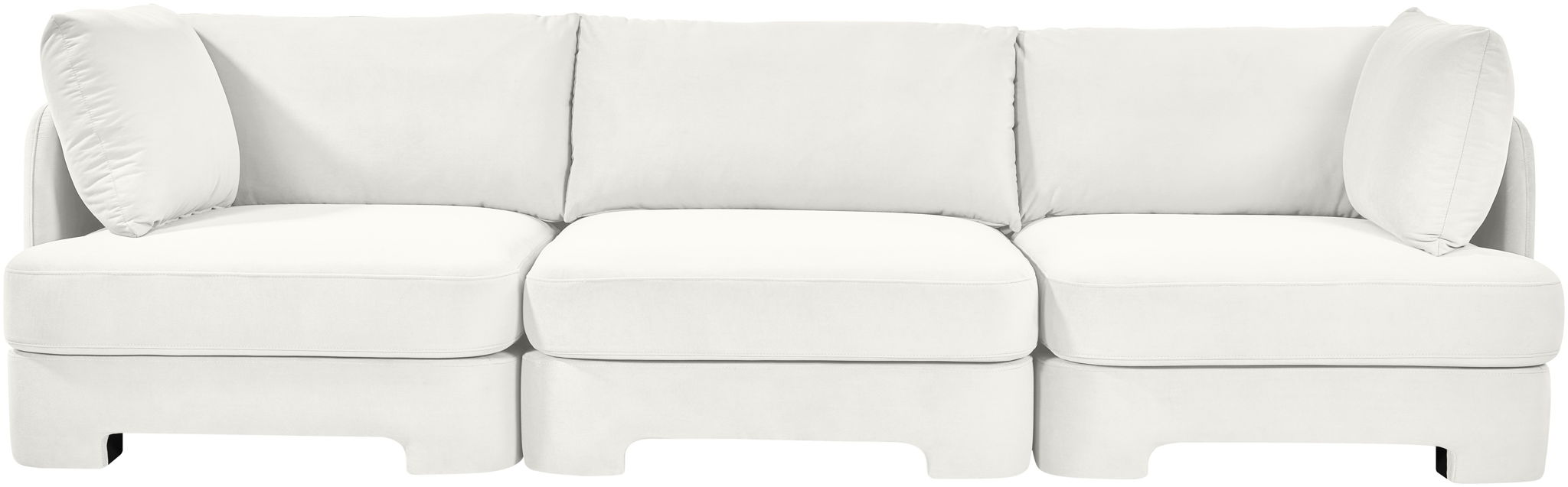 Hammond - Velvet Performance Fabric Upholstered 3 Piece Sofa