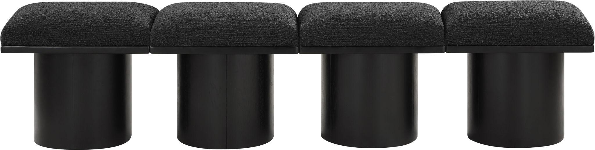 Pavilion - 4 Piece Modular Bench With Black Base