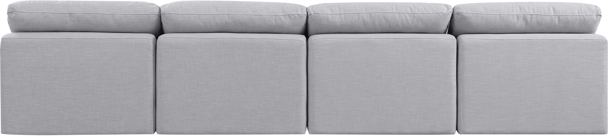 Indulge - Linen 4 Seat Modular Armless Sofa
