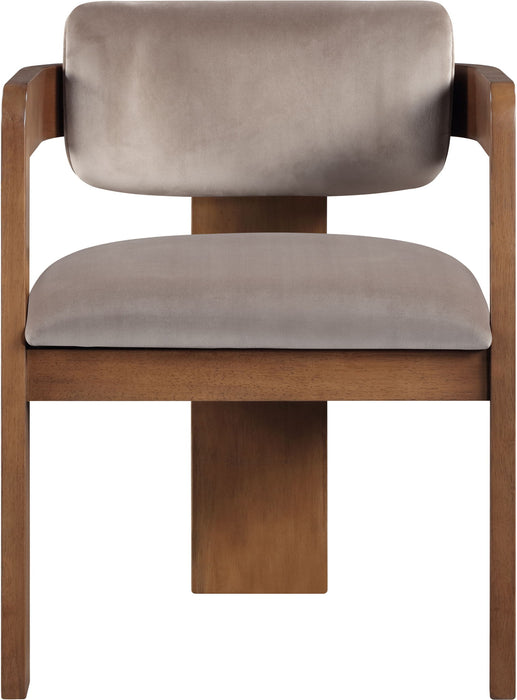 Sacha - Velvet Dining Chair With Brown Base (Set of 2)