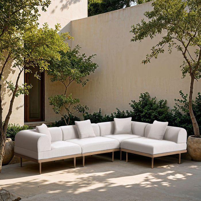 Laguna - 4 Piece 106.5" Upholstered Outdoor Patio Modular Sectional