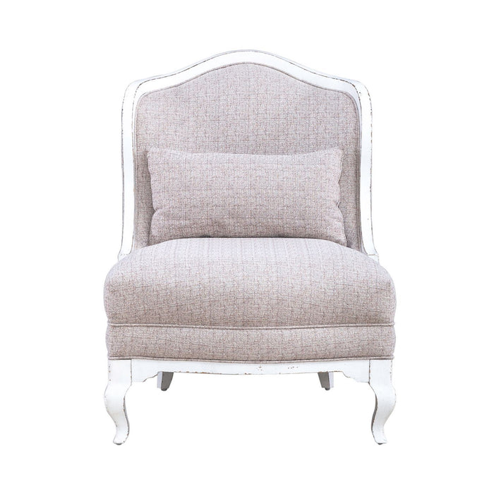Magnolia Manor - Upholstered Accent Chair - Antique White & Weathered Bark