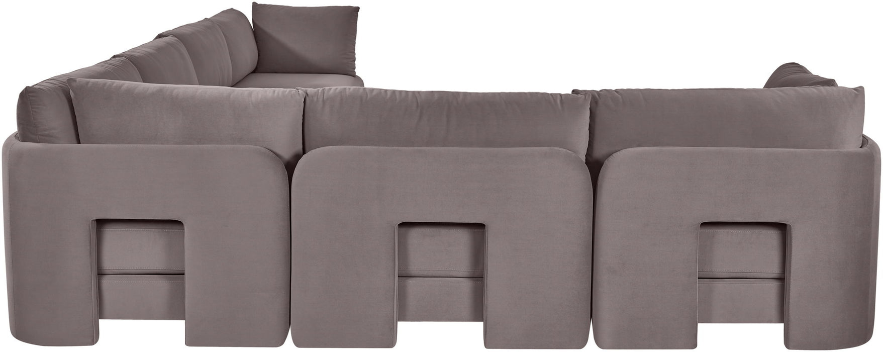 Hammond - Velvet Performance Fabric Upholstered 6 Piece Corner Sectional