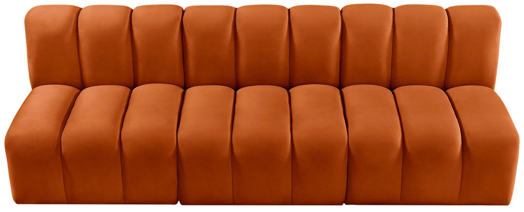 Arc - Velvet 3 Piece Modular Straight Sofa