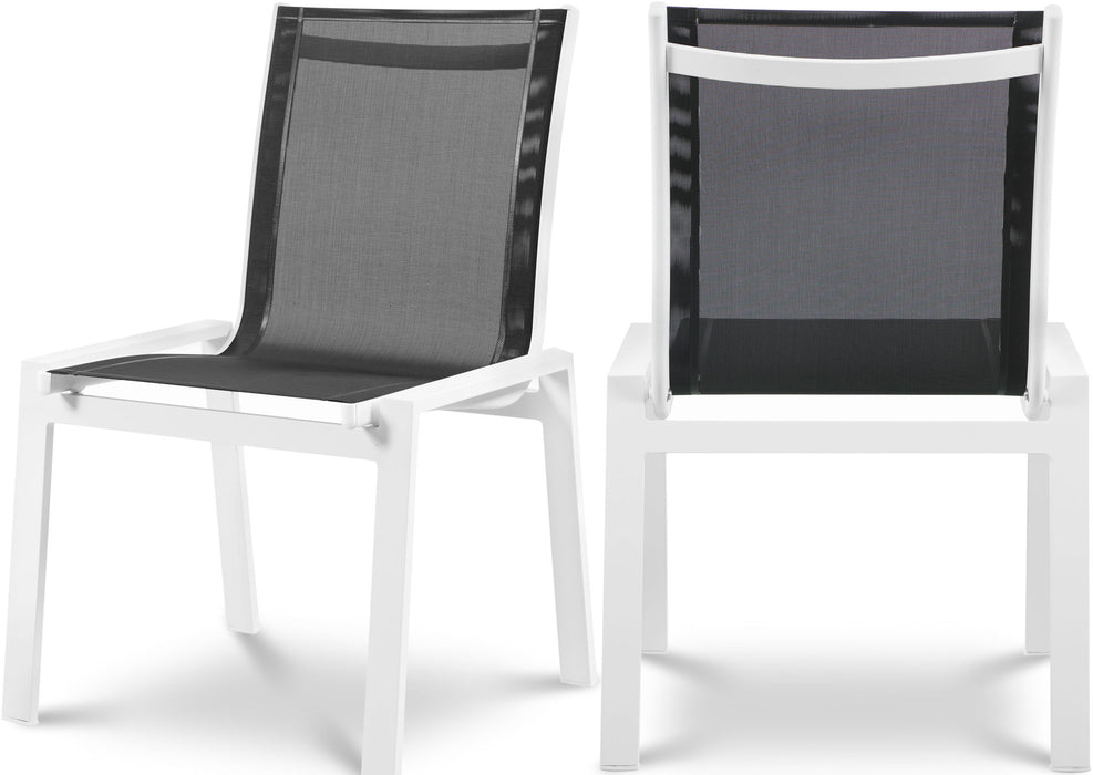 Nizuc - Outdoor Patio Dining Chair With White Frame (Set of 2)