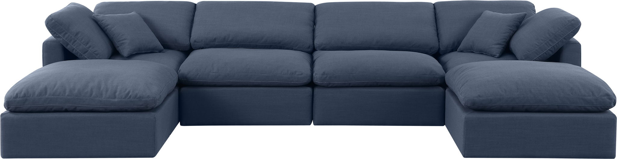 Indulge - Linen 6 Piece Modular Double Chaise Sectional