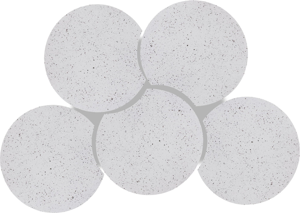 Dimple - 20" 5 Piece Modular Coffee Table - Terazzo Finish