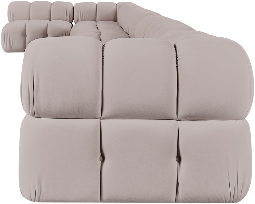 Orin - Velvet Performance Fabric Upholstered 8 Piece L-Shaped Sectional