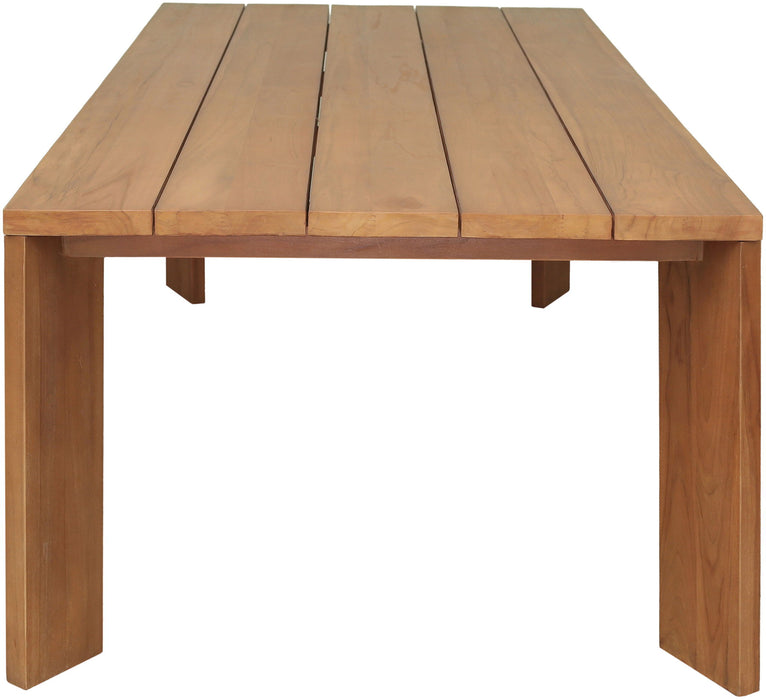 Mirella - Teak Wood 96" Outdoor Patio Dining Table - Natural