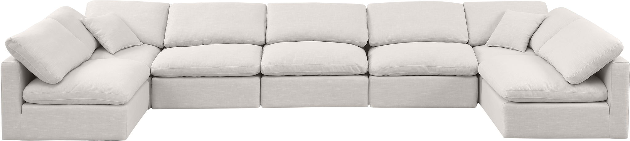 Indulge - Linen 7 Piece Modular U-Shaped Sectional