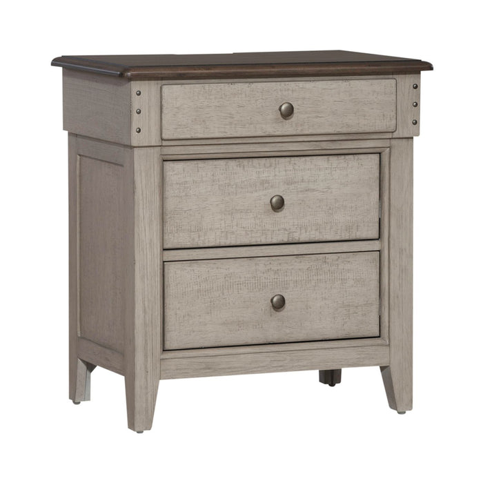 Ivy Hollow - 3 Drawer Nightstand With Charging Station - White