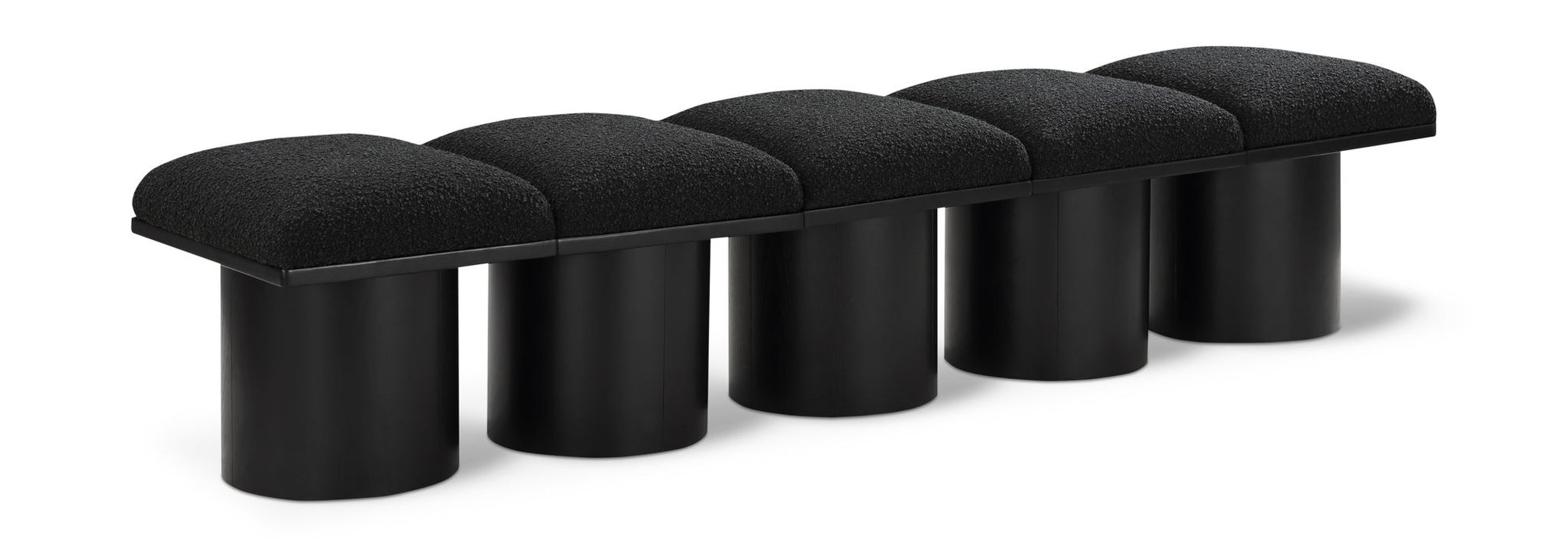Pavilion - 5 Piece Modular Bench With Black Base
