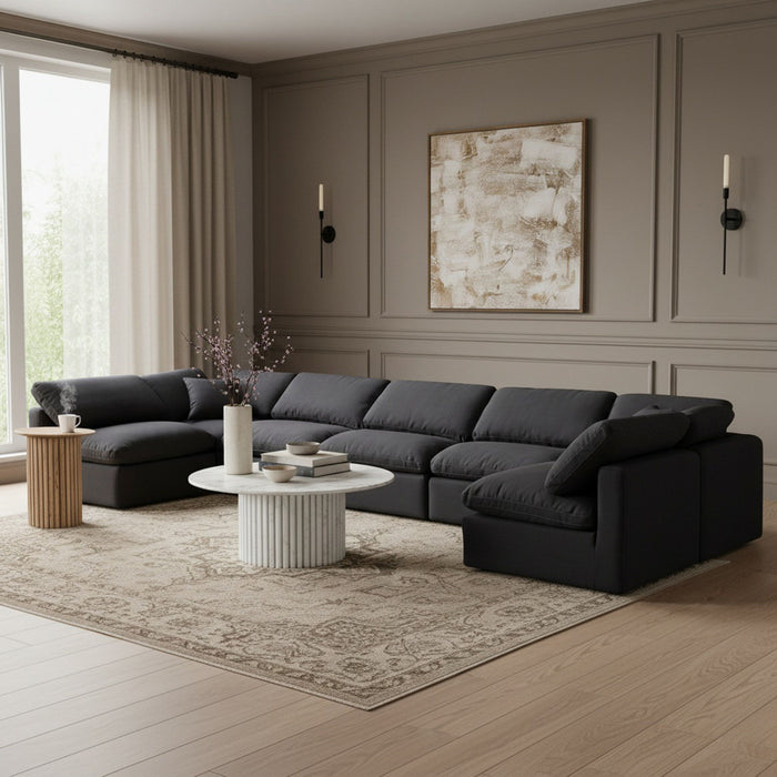 Indulge - Linen 7 Piece Modular U-Shaped Sectional