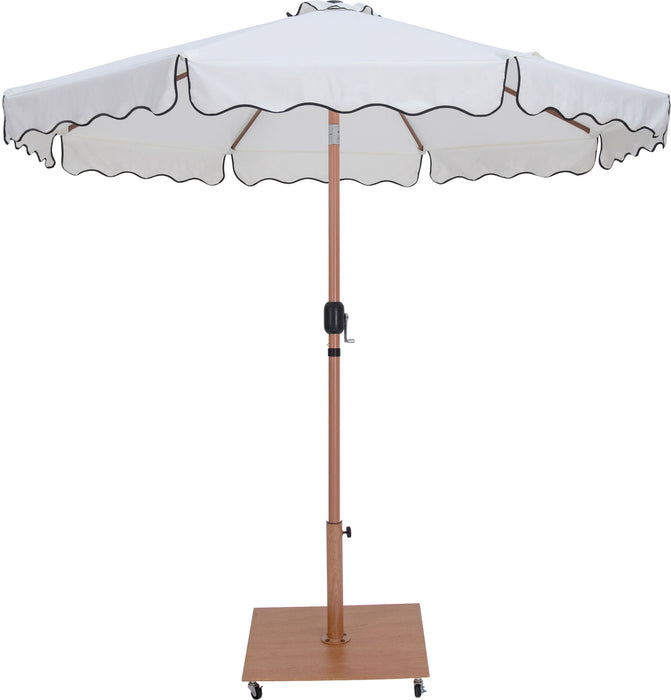 Amalfi - Aluminum Patio Umbrella - Light Brown Base / Light Brown Pole