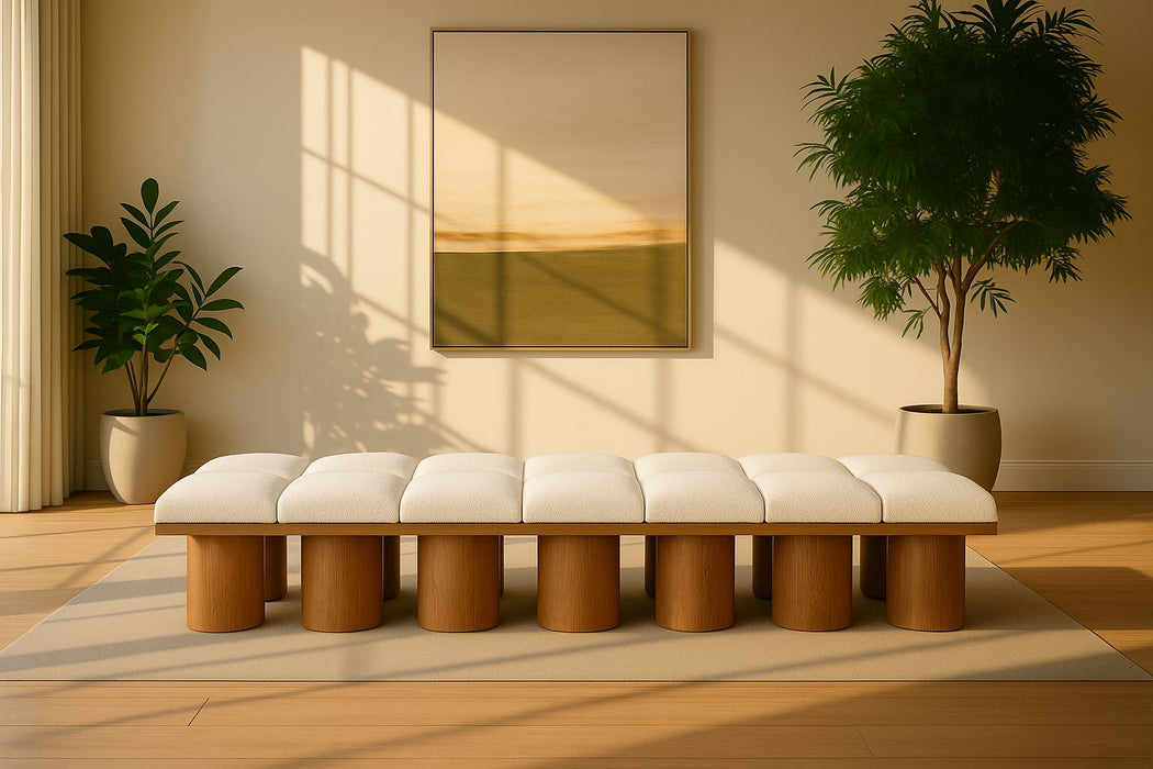 Pavilion - 14 Piece Modular Bench With Brown Base