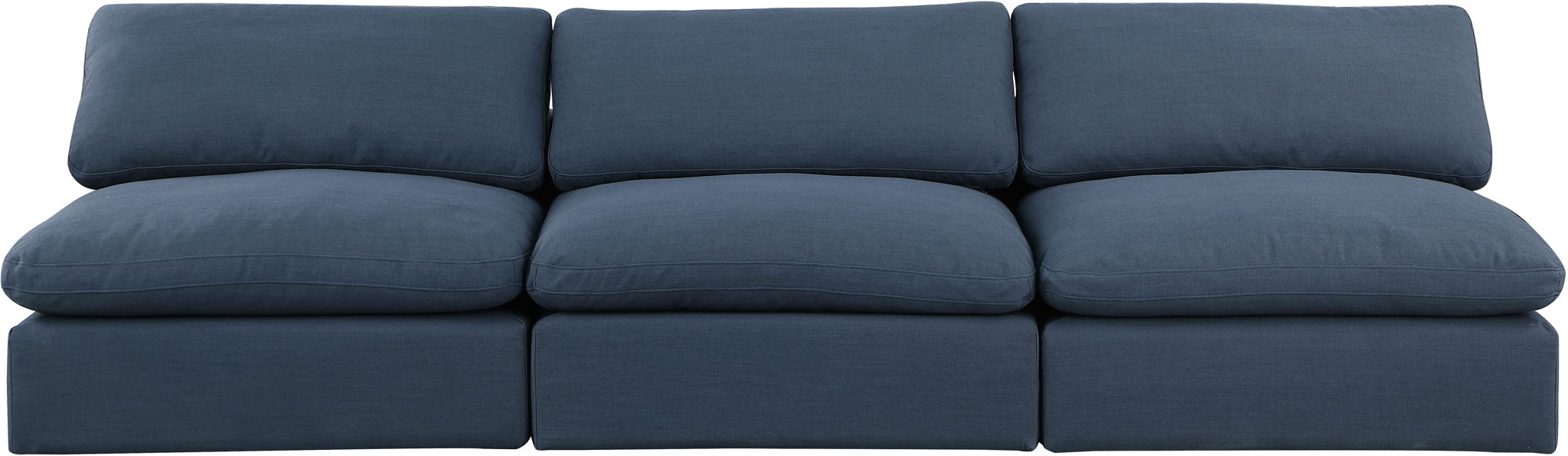 Comfy - Linen Modular Armless Sofa 3 Seats