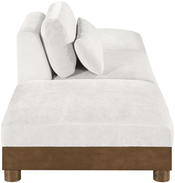 Turin - Chenille Fabric Upholstered Modular Sectional - Cream