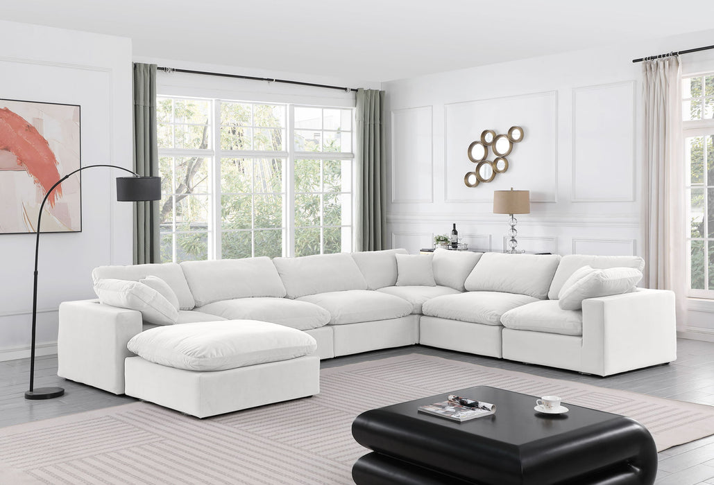 Comfy - 7 Piece Velvet Modular Sectional With Chaise