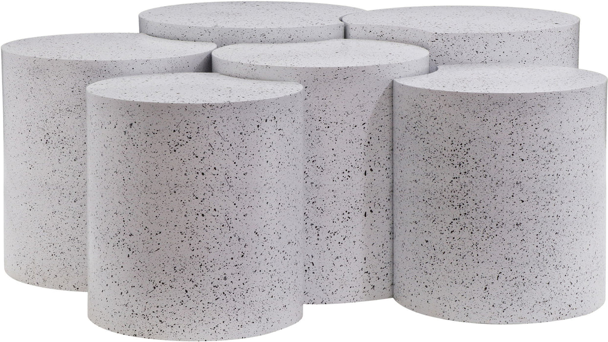 Dimple - 20" 6 Piece Modular Coffee Table - Terazzo Finish