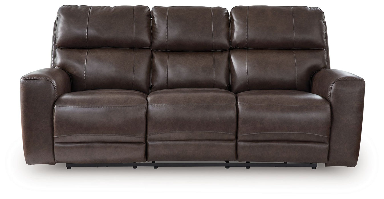 Crossplex - Power Reclining Sofa With Adjustable Headrest - Smoke