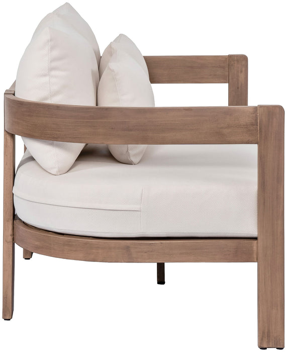 Newport - Water Resistant Fabric 65" Upholstered Outdoor Patio Loveseat