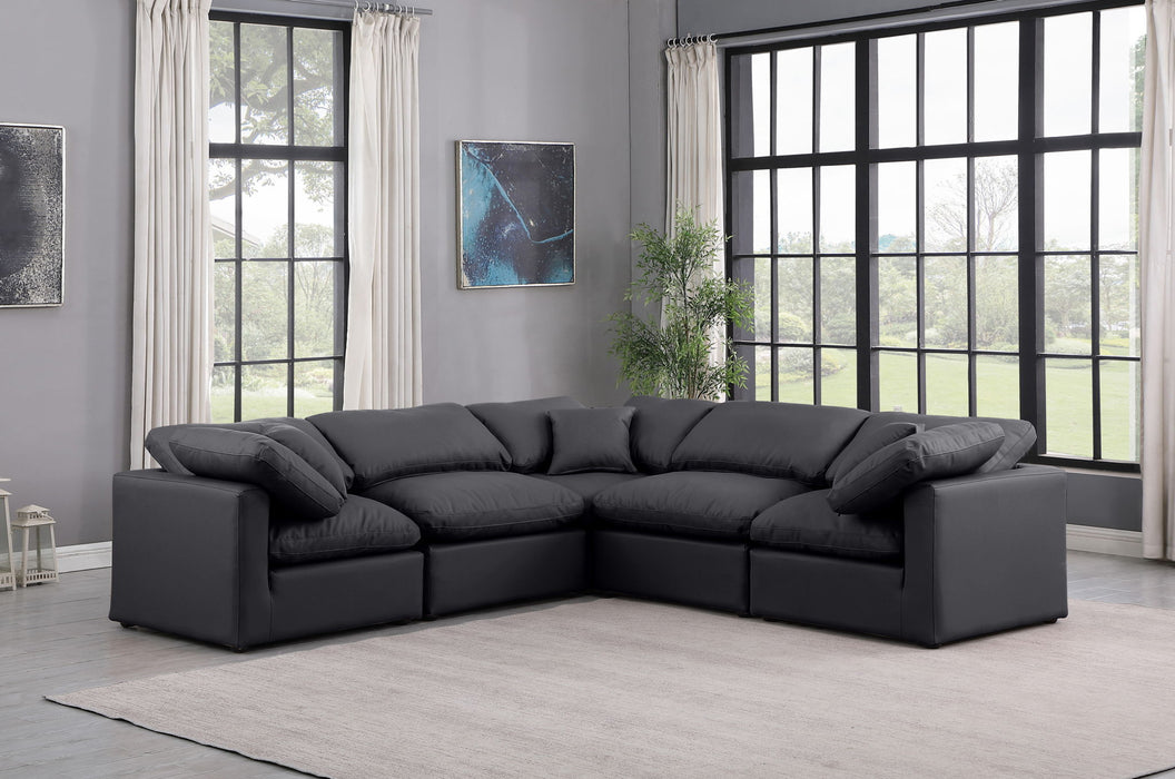 Indulge - Faux Leather 5 Piece Modular Corner Sectional