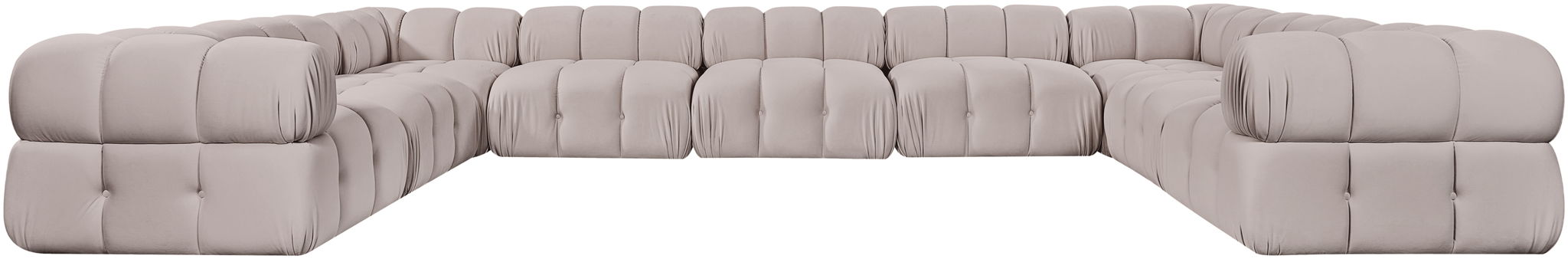 Orin - Velvet Performance Fabric Upholstered 9 Piece Sectional
