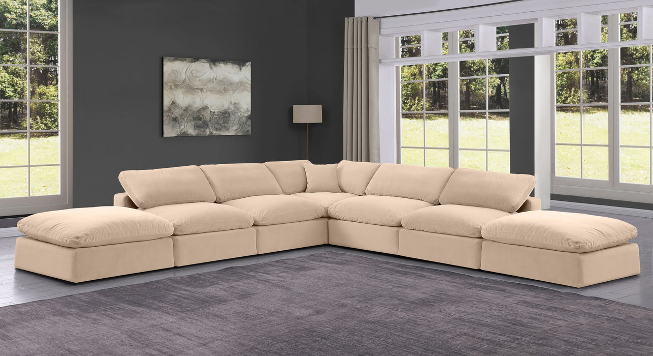 Comfy - 7 Piece Velvet Modular Corner Sectional
