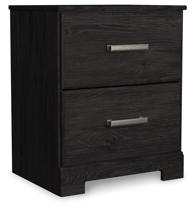 Belachime - Two Drawer Night Stand - Charcoal