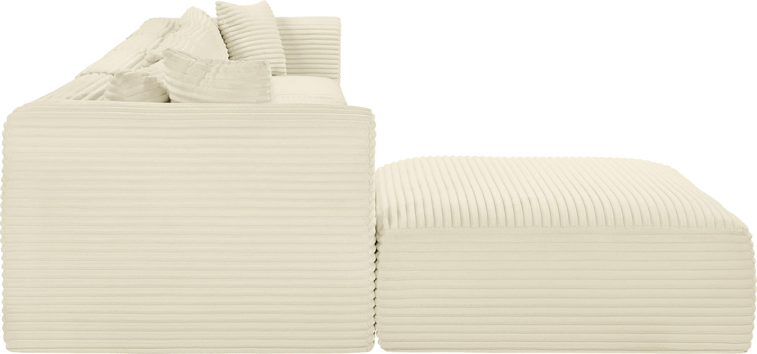 Shaggy - 5 Piece Modular Sectional With Ottoman