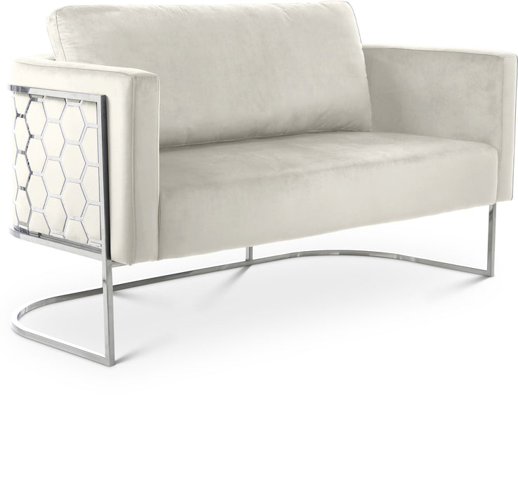 Casa - Loveseat with Chrome Legs