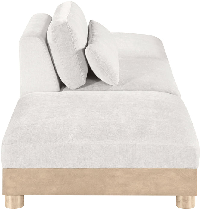 Turin - Chenille Fabric Upholstered Modular Sectional - White