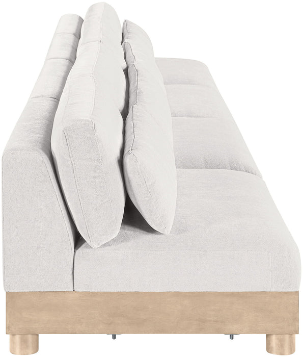 Turin - Chenille Fabric Upholstered Modular Sectional - White