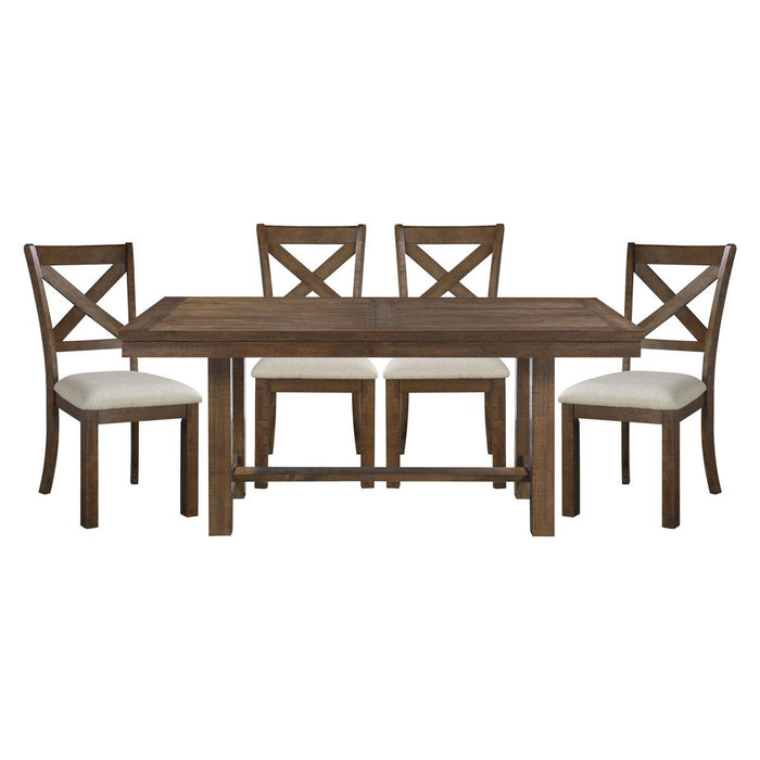 Bonner - 5 Piece Dining Room Set (Table & 4 Side Chairs) - Brown