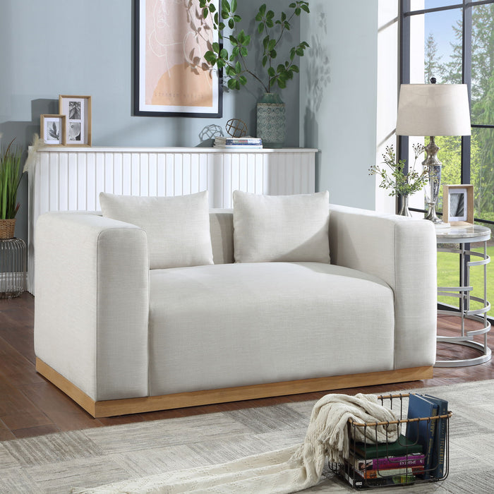 Alfie - Linen Textured Fabic Loveseat
