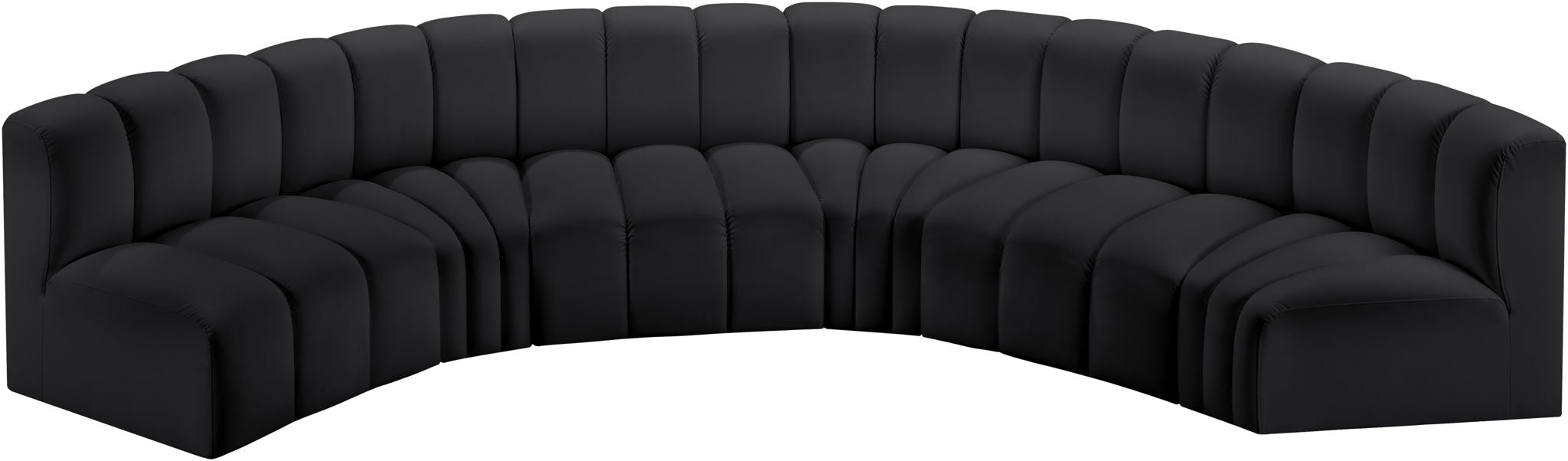 Arc - Faux Leather 6 Piece U-Shaped Modular Sofa